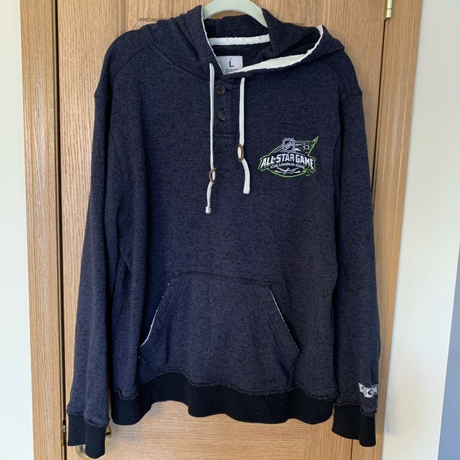 Nhl 2015 AllStar Game Henley Hoodie Ccm Rare Large Henley